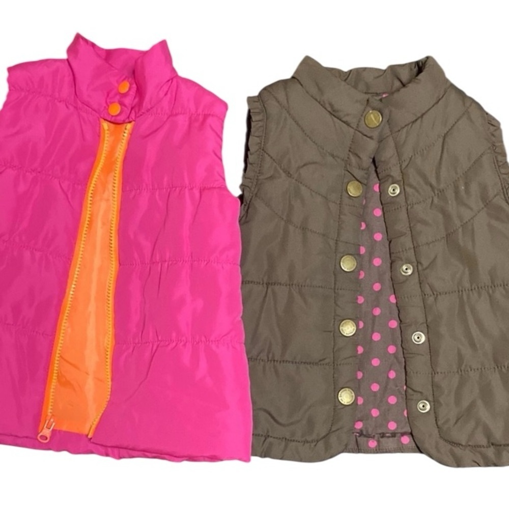 ⭐️ 3/$15 • Oshkosh• L.E.I• Pink/Brown• Puffer Vests